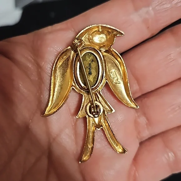 Vintage Coro Jelly Belly enameled bird - Picture 4 of 5